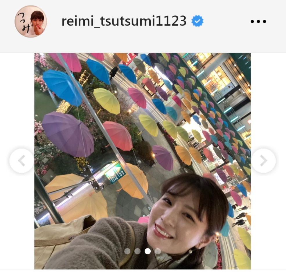 堤礼実アナウンサーのインスタグラムから