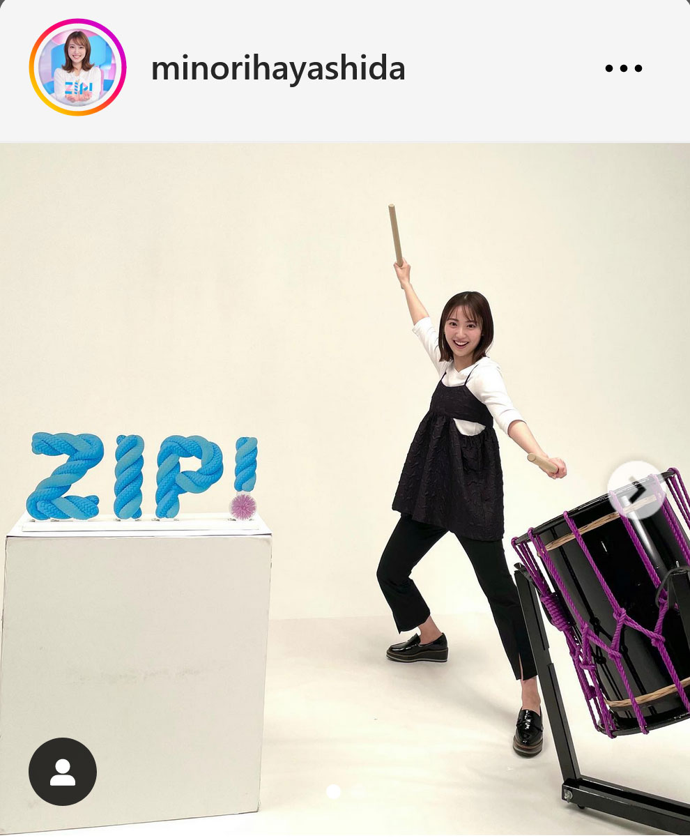 日本テレビ林田美学アナのインスタグラムから