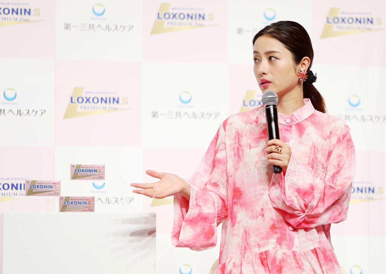 新CM発表会に登壇した石原さとみ（撮影・鈴木正人）