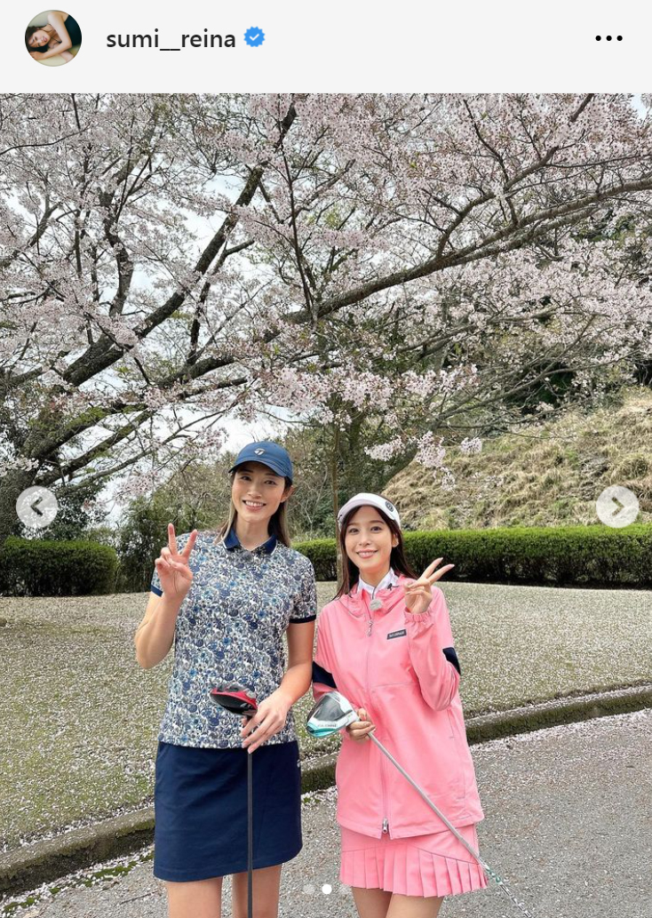 狩野舞子さん（左）と鷲見玲奈アナ（鷲見玲奈アナのインスタグラムから）