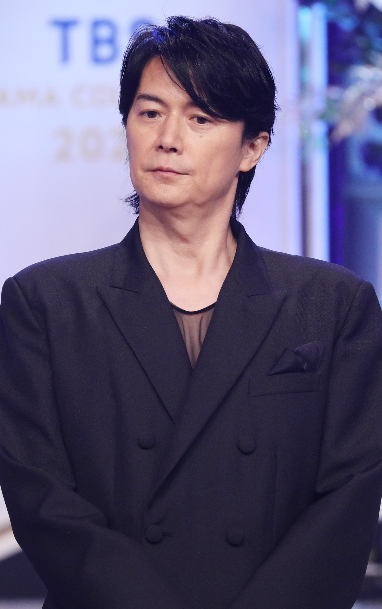 新作ドラマの合同会見を行った福山雅治（撮影・中島郁夫）