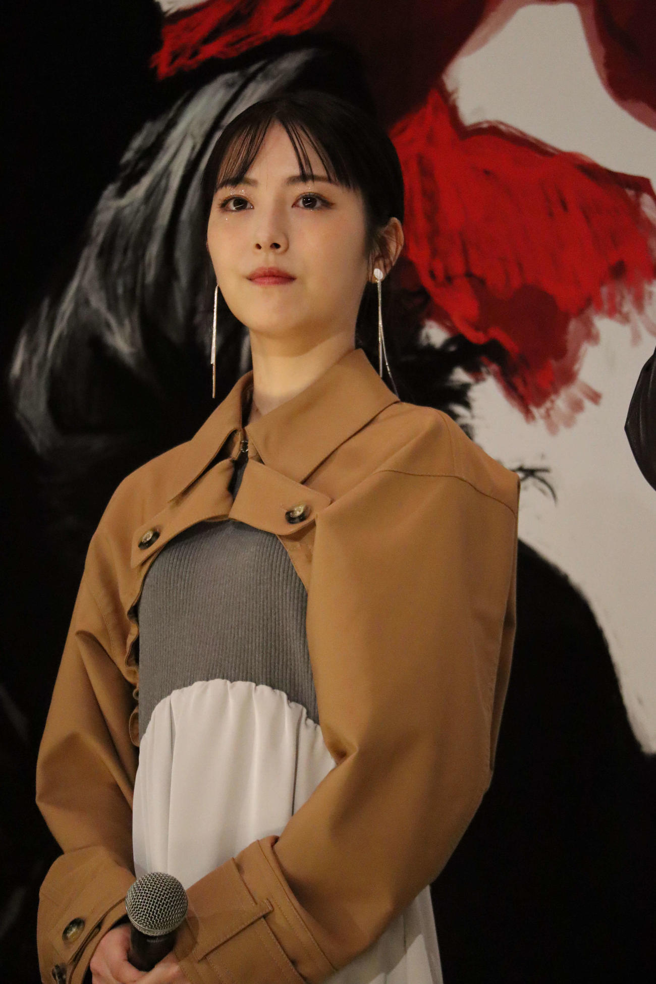映画「シン・仮面ライダー」のヒット記念舞台あいさつに出席した浜辺美波