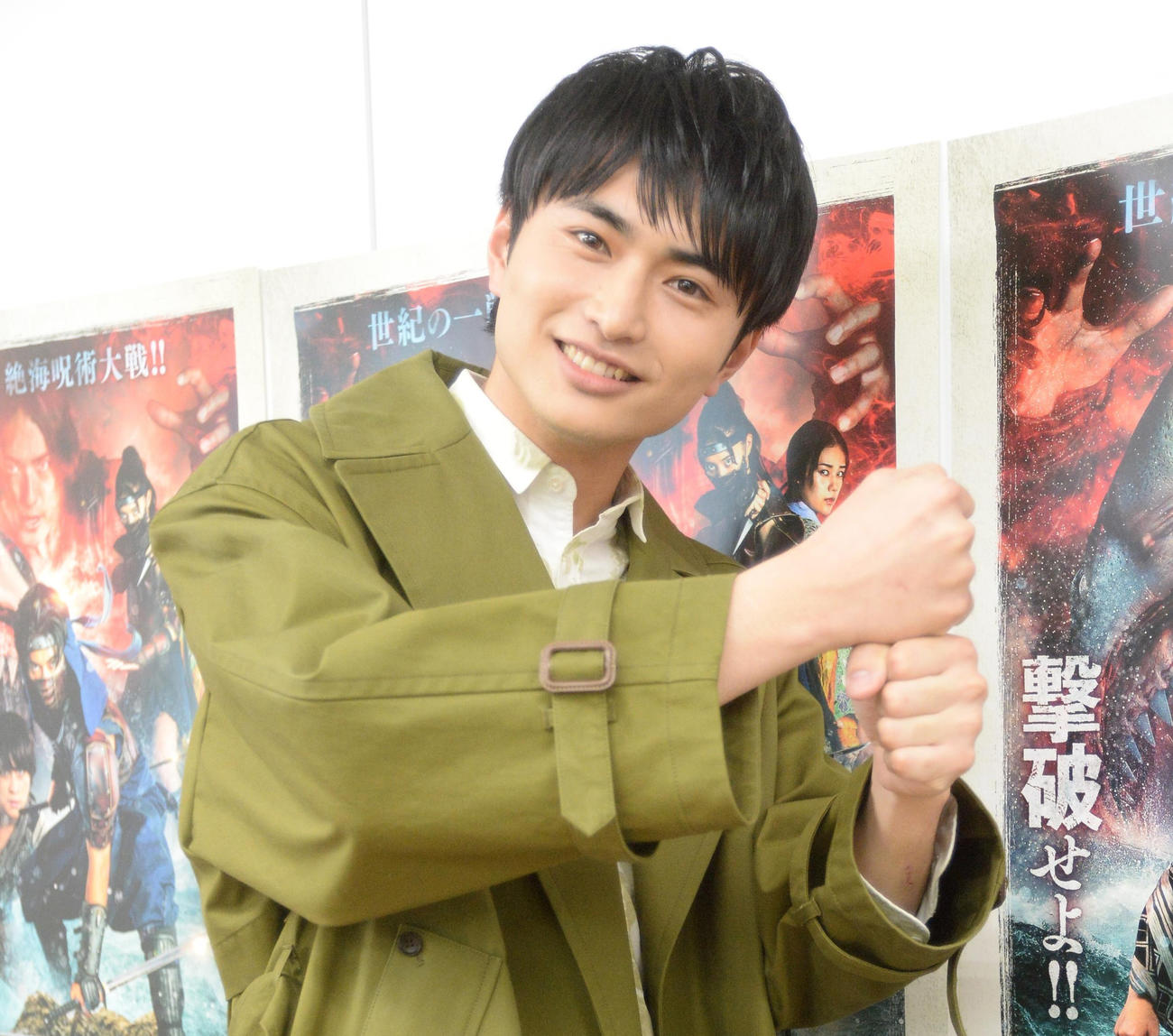 「妖獣奇譚　ニンジャVSシャーク」に出演する平野宏周はペッパーミル・パフォーマンスを披露（撮影・高橋洋平）