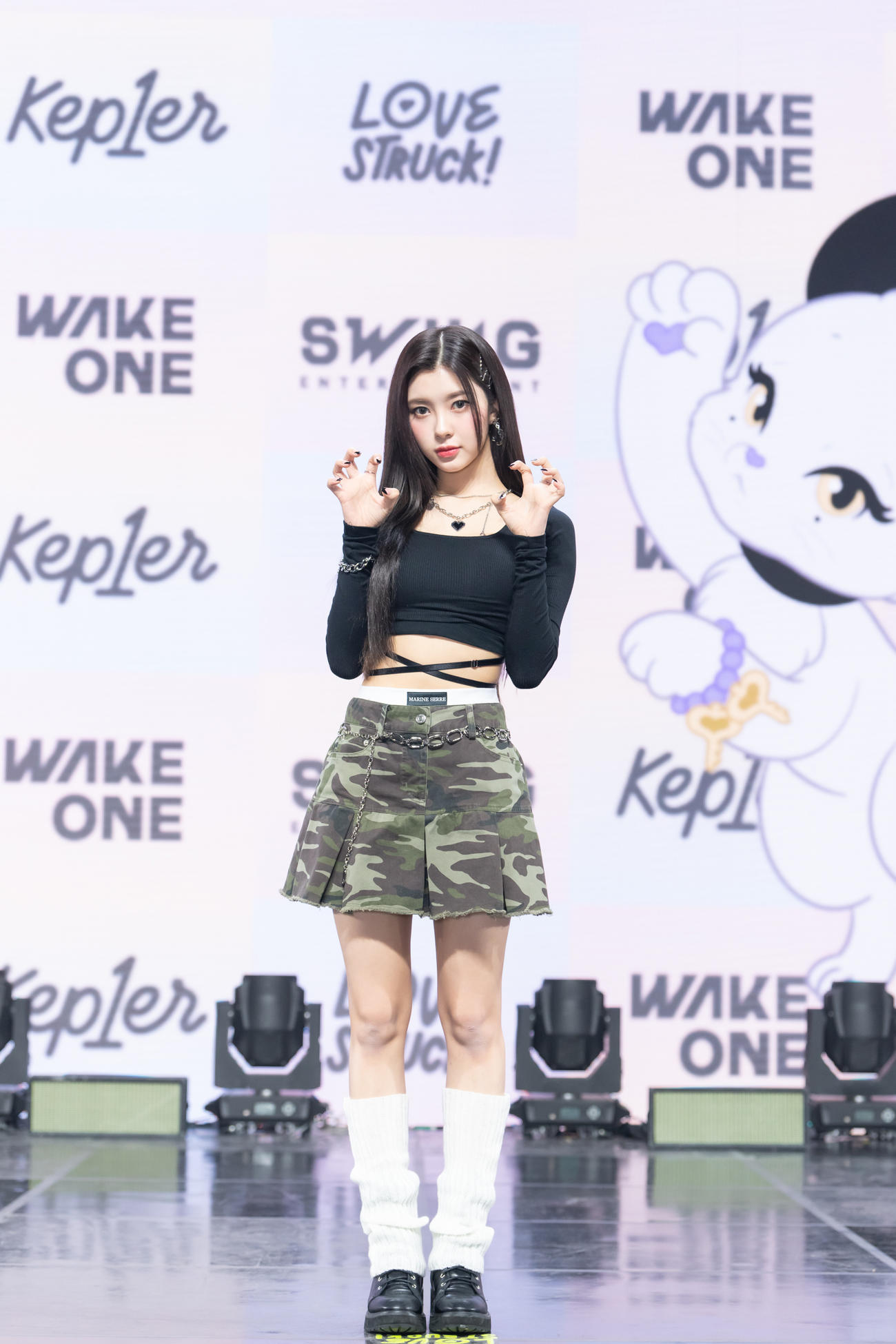 「LOVESTRUCK！」のショーケースを行ったKep1erのダヨン（C）WAKEONE／SWING ENTERTAINMENT提供