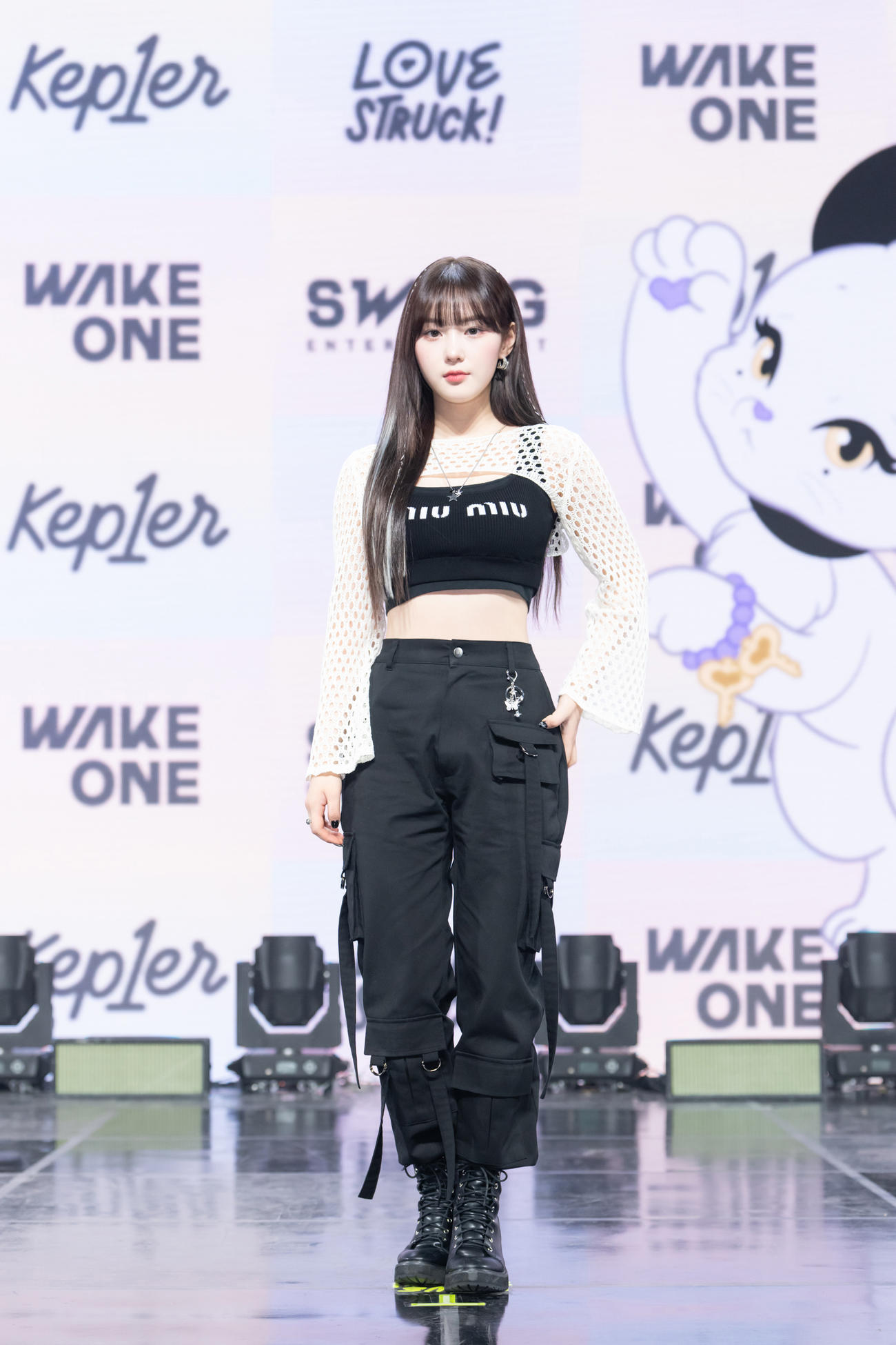 「LOVESTRUCK！」のショーケースを行ったKep1erのチェヒョン（C）WAKEONE／SWING ENTERTAINMENT提供