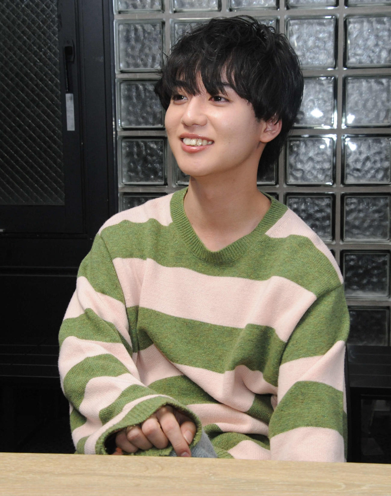 取材に応じた、ゆうたろう（撮影・松尾幸之介）