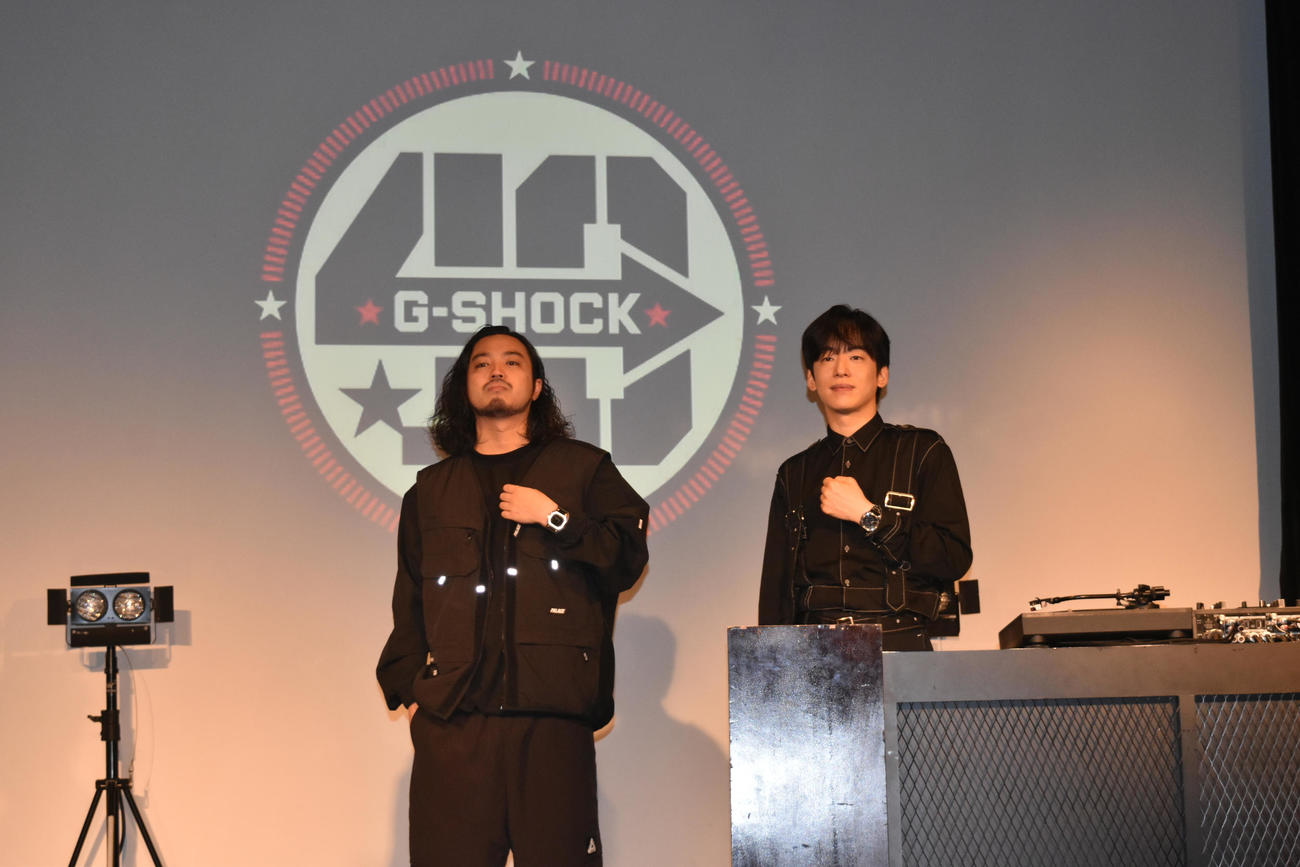 カシオの腕時計「G－SHOCK」誕生40周年を記念した「SHOCK THE WORLD LIVE BIRTHDAY BASH 2023」でライブパフォーマンスを披露したCreepy Nuts