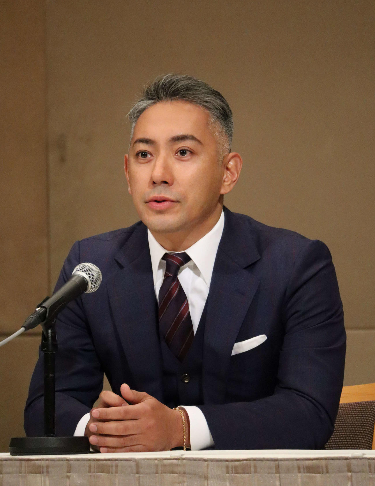 「團菊祭五月大歌舞伎」で上演する「若き日の信長」取材会を行った市川團十郎