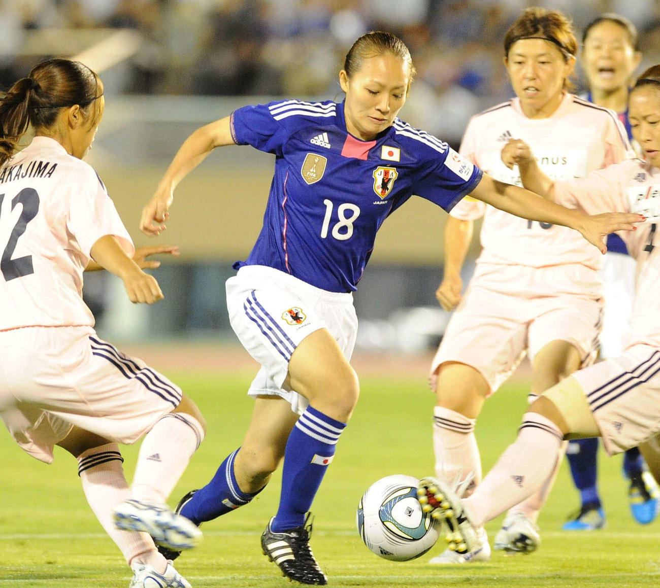 2011年、サッカー女子日本代表時代の丸山桂里奈