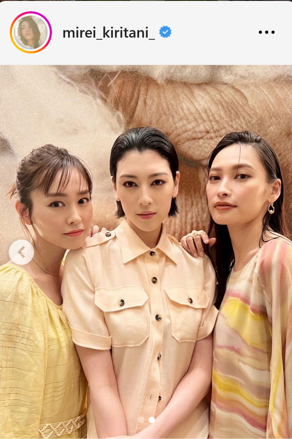 桐谷美玲インスタグラムから