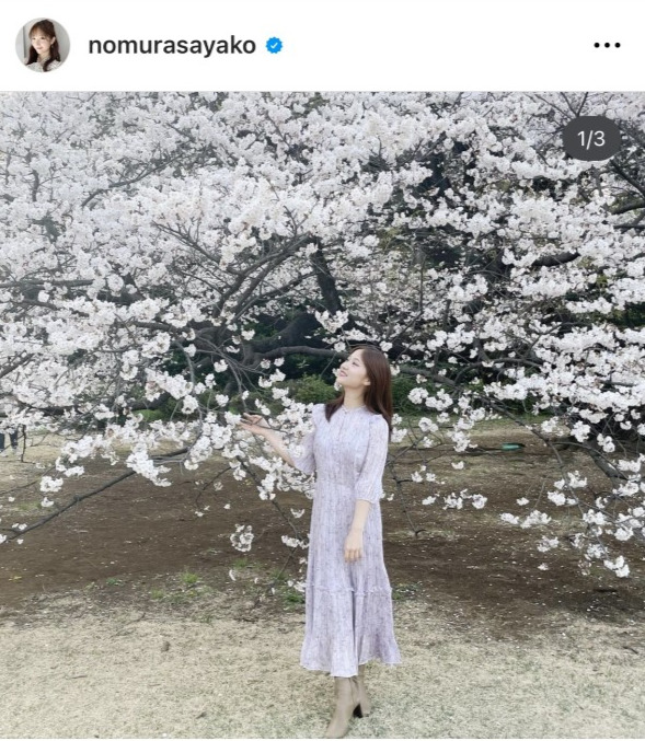 TBS野村彩也子アナウンサーのインスタグラムから