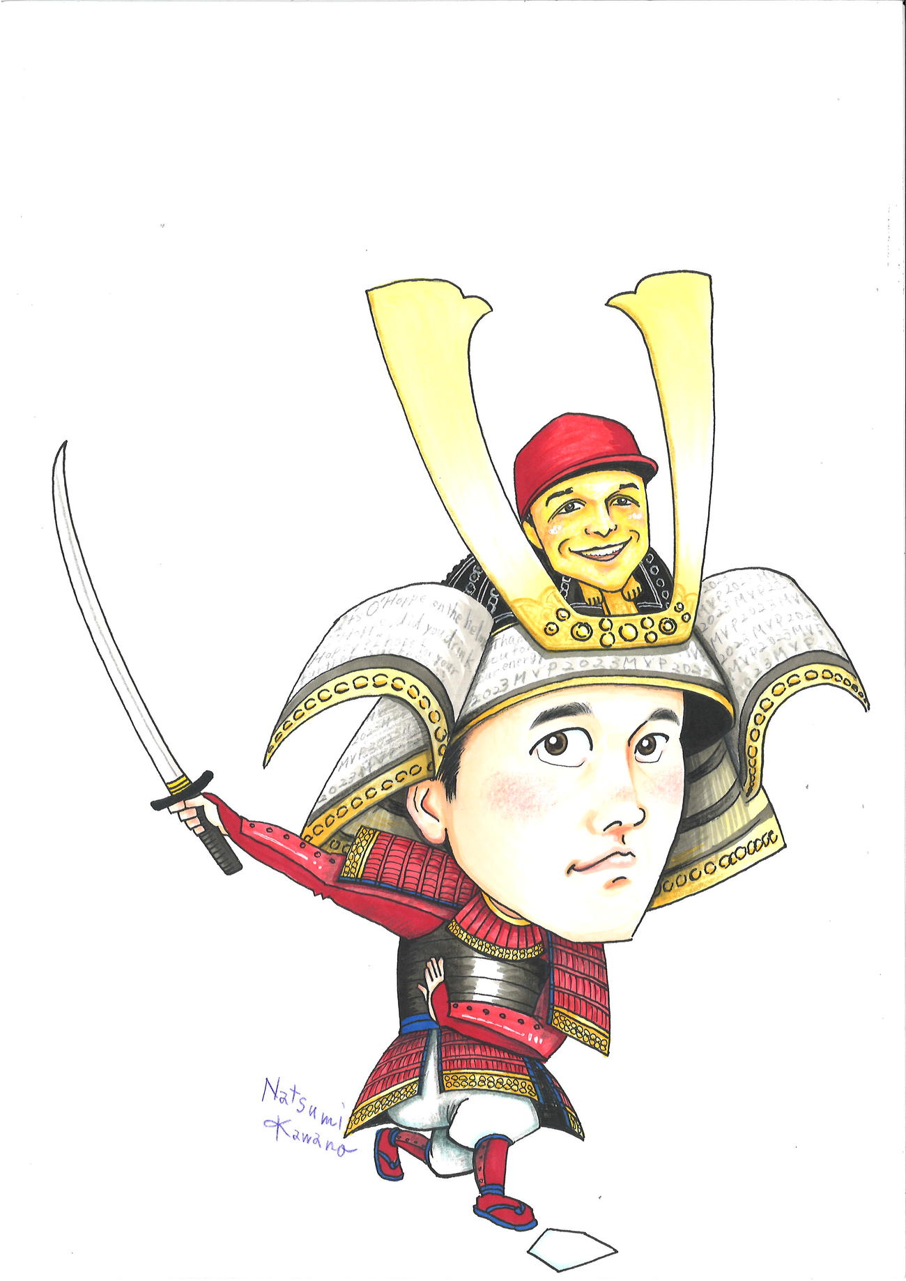 川野夏美が大谷翔平を描いた新作イラスト