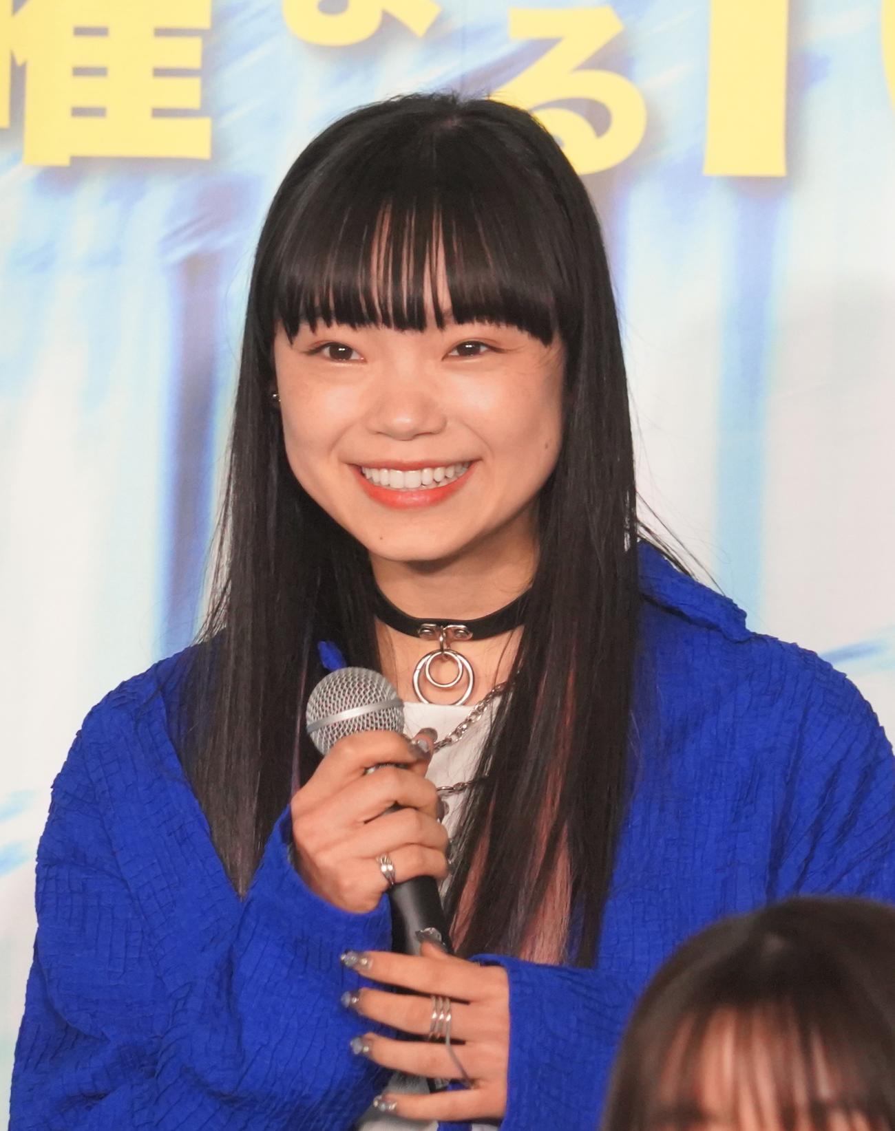 TBS系連続ドラマ「ペンディングトレイン－8時23分、明日　君と」の制作発表会見に出席した古川琴音（撮影・佐藤成）