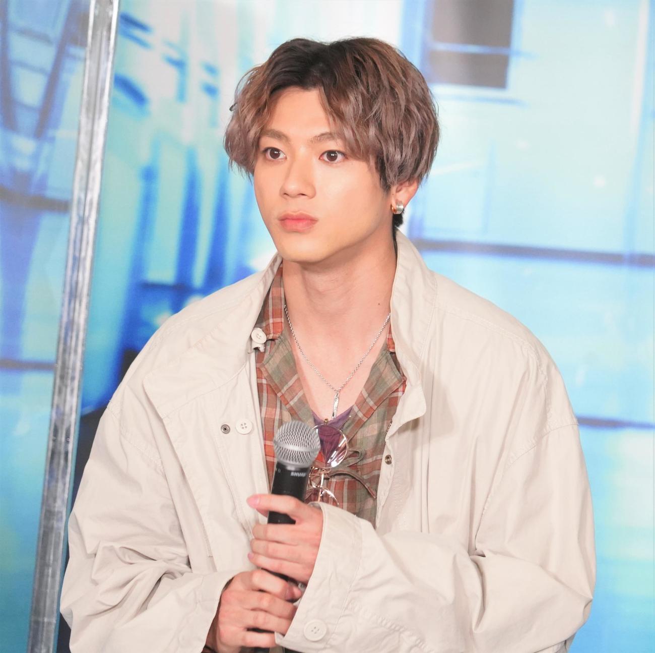 TBS系連続ドラマ「ペンディングトレイン－8時23分、明日　君と」の制作発表会見に出席した山田裕貴（撮影・佐藤成）