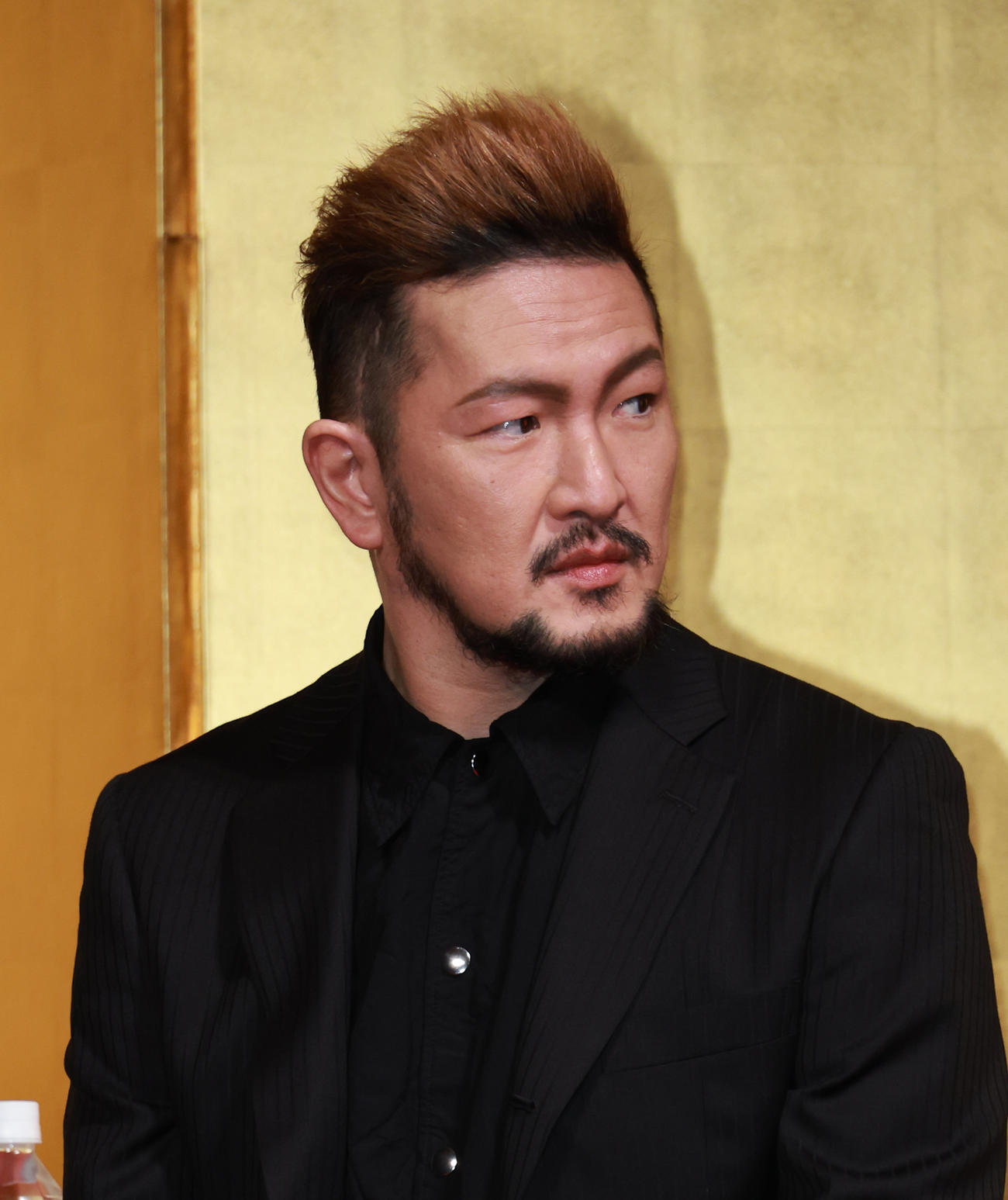 映画「首」完成報告会を行った中村獅童（撮影・中島郁夫）