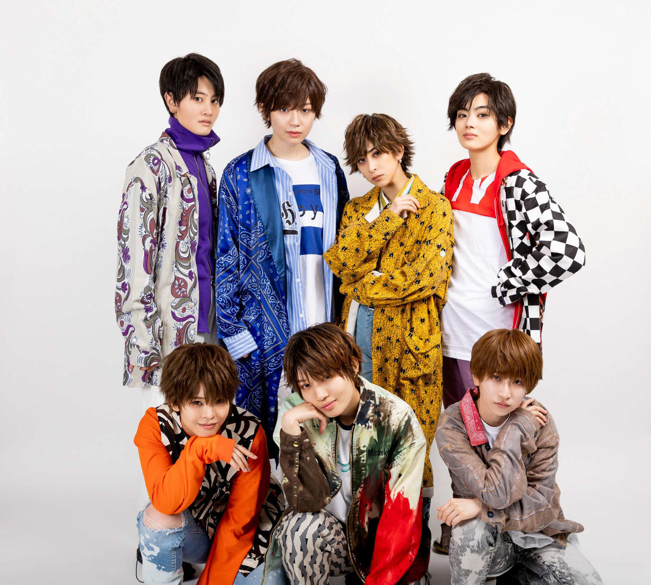 映画「新メンを募集したら、そこも異次元空間だった。」に出演する7人組男装アイドルグループ、風男塾のメンバー