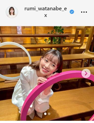渡辺瑠海アナのインスタグラムから