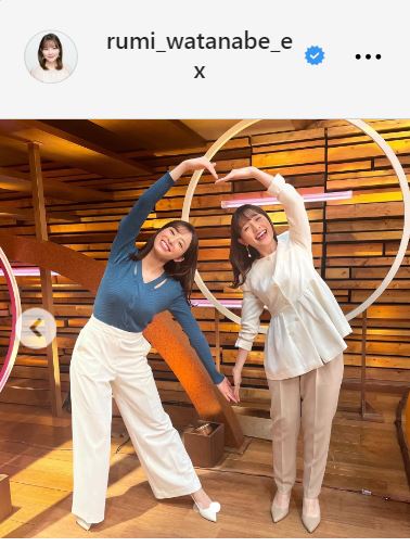 渡辺瑠海アナのインスタグラムから