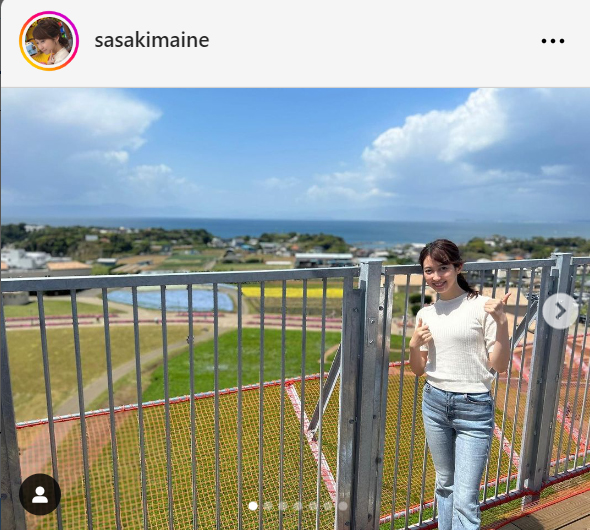 TBS佐々木舞音アナウンサーのインスタグラムから