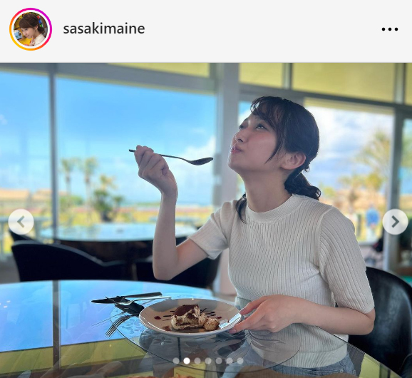 TBS佐々木舞音アナウンサーのインスタグラムから