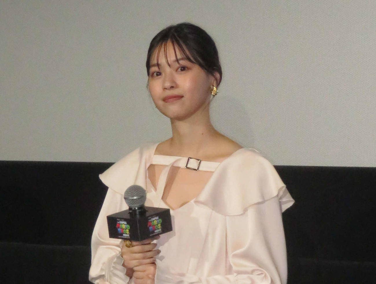 映画「ザ・スーパーマリオブラザーズ・ムービー」のジャパンプレミアに出席した西野七瀬（撮影・横山慧）