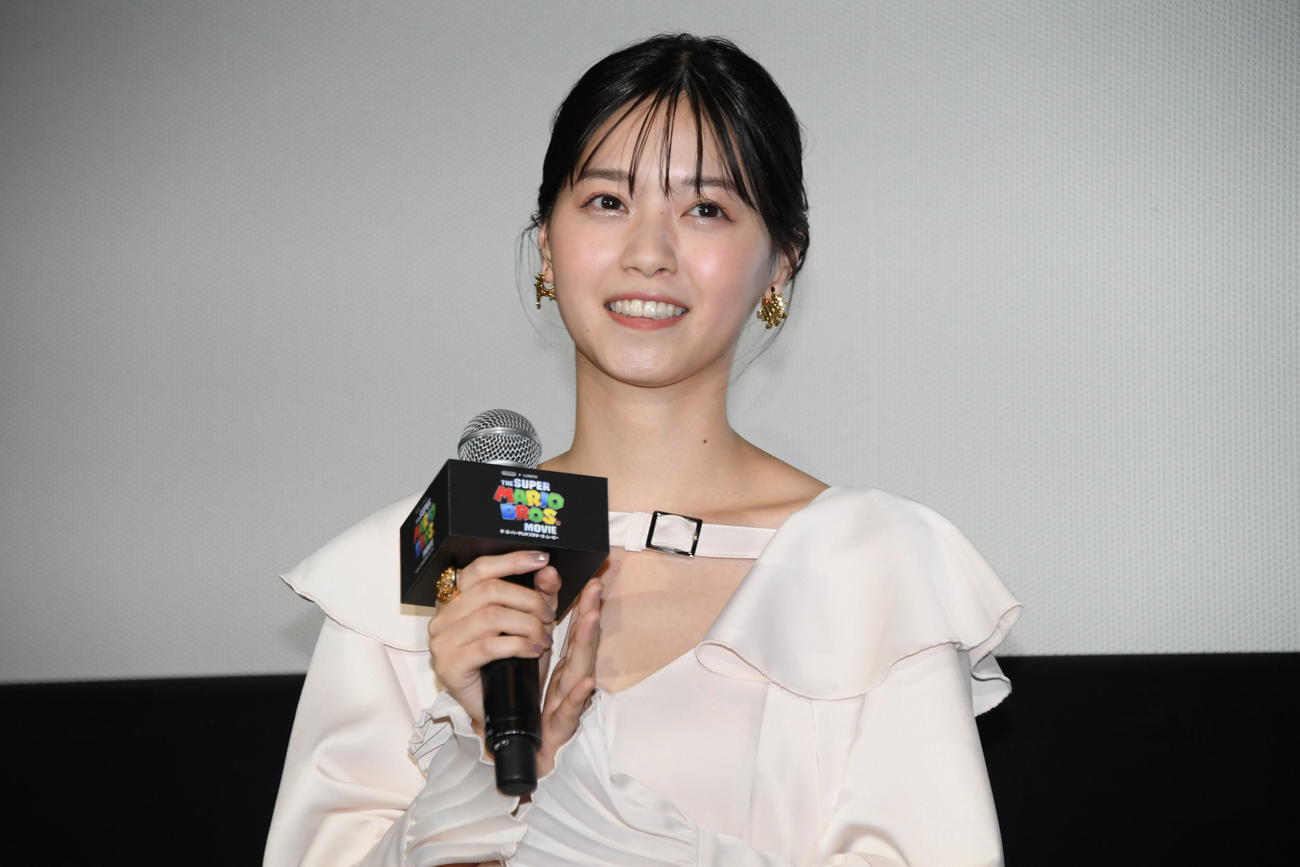映画「ザ・スーパーマリオブラザーズ・ムービー」のジャパンプレミアに出席した西野七瀬