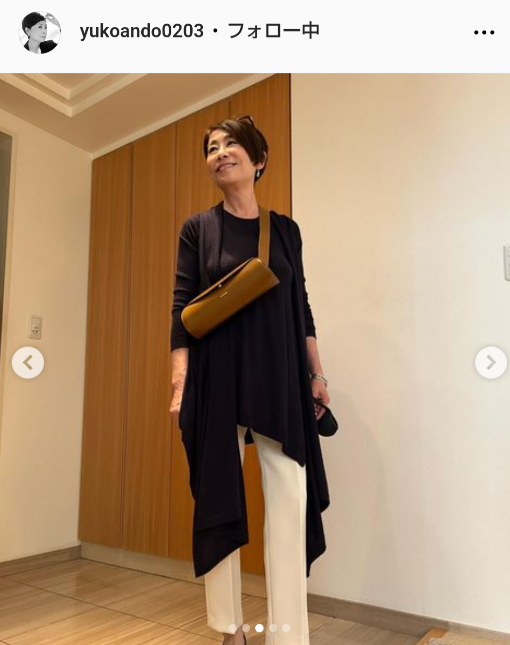 安藤優子氏のインスタグラムから