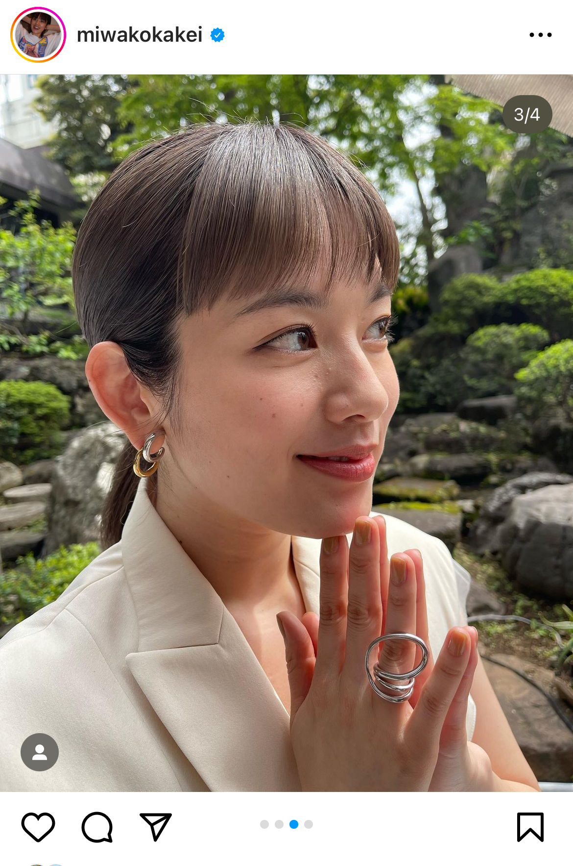 筧美和子のインスタグラムから
