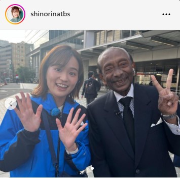 篠原梨菜アナウンサーのインスタグラムから