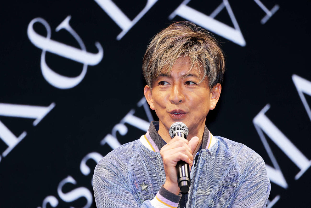 「MARK＆LONA」新CM発表会に臨むブランドアンバサダー木村拓哉（撮影・河田真司）