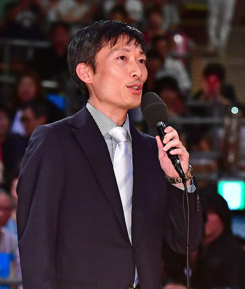 船岡久嗣アナ（2019年7月撮影）