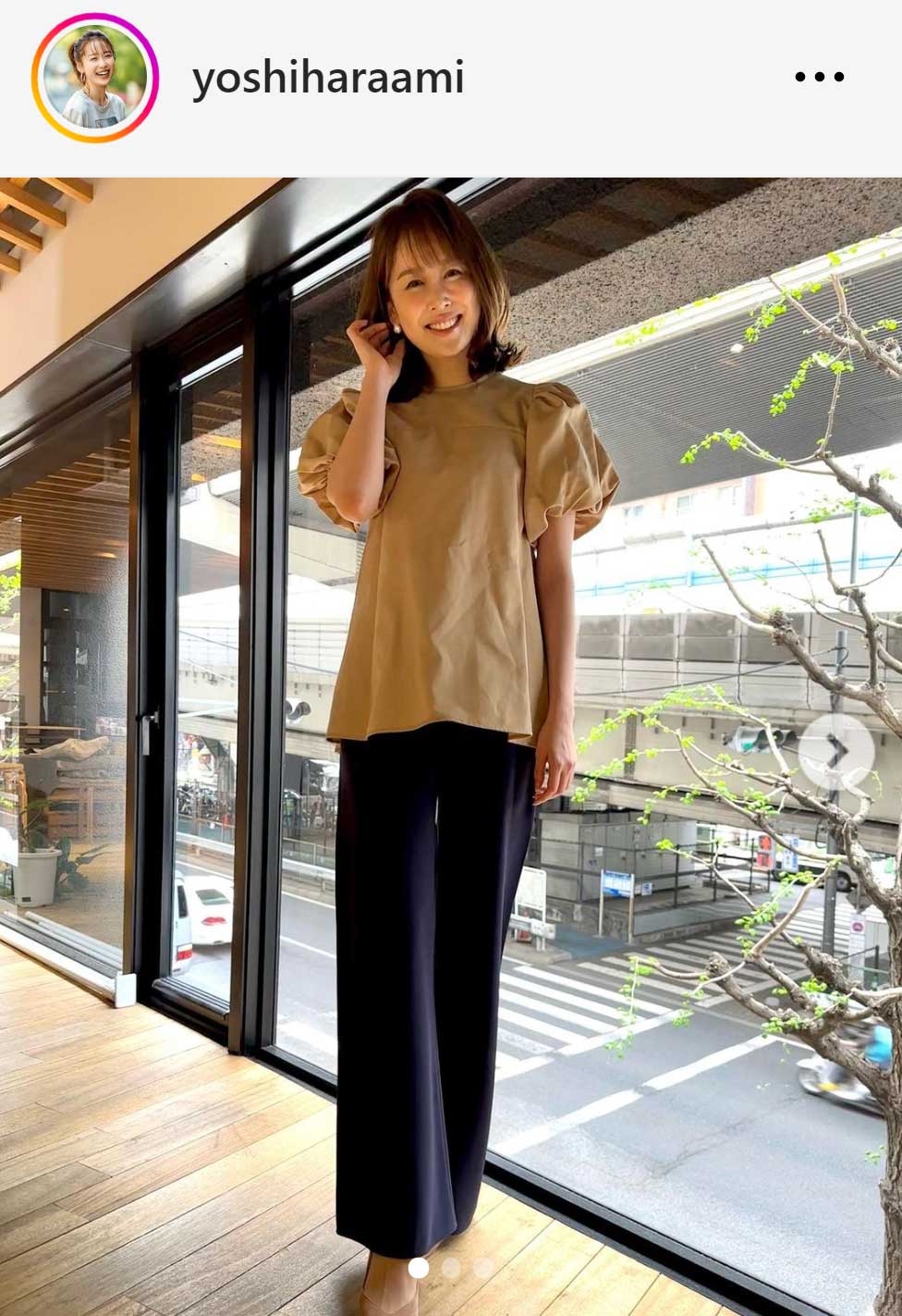 良原安美アナのインスタグラムから