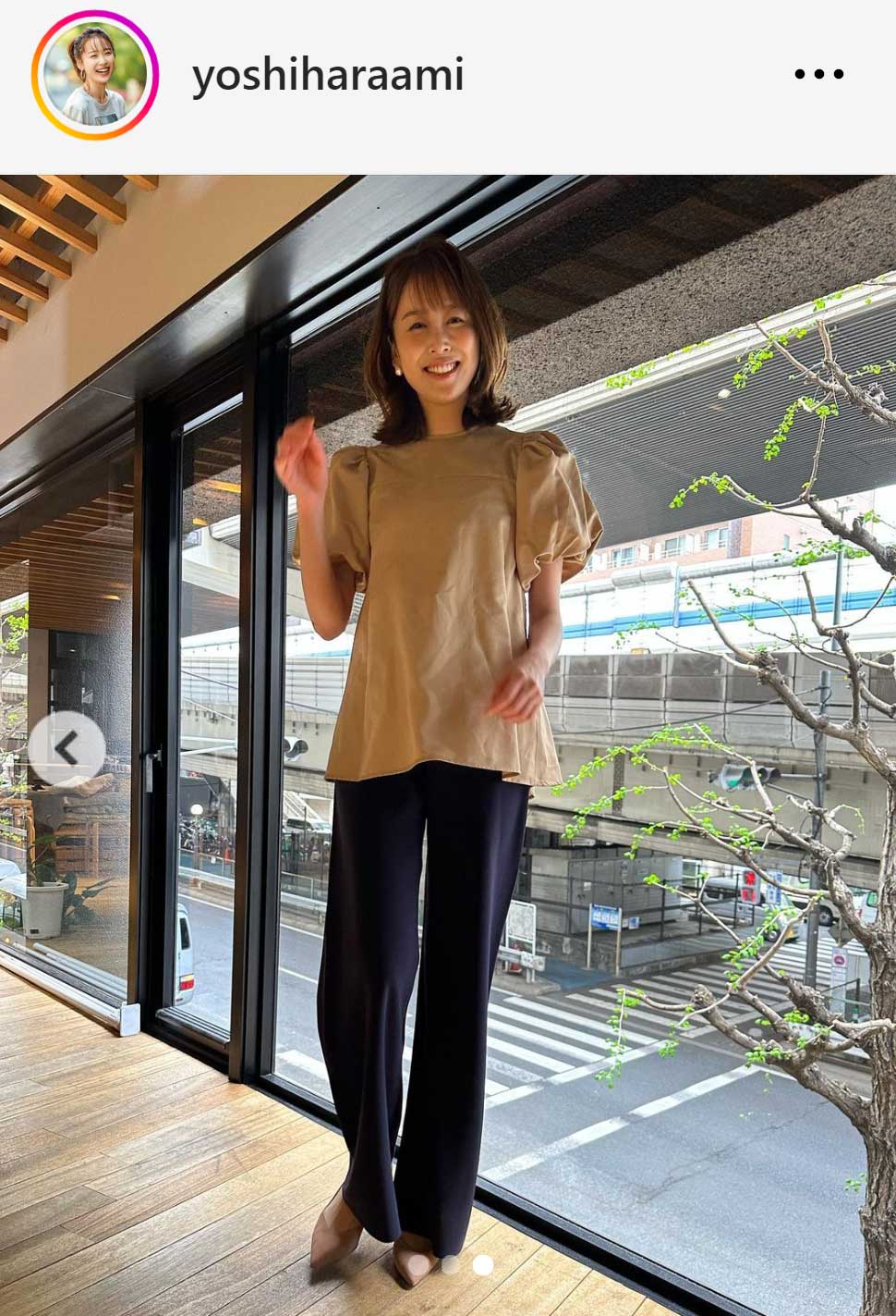良原安美アナのインスタグラムから