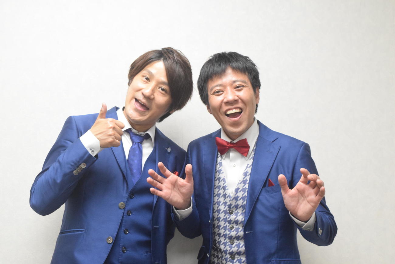 息子と野球がしたい瀬戸洋祐と娘が心配なウーイェイよしたか（右）（撮影・阪口孝志）