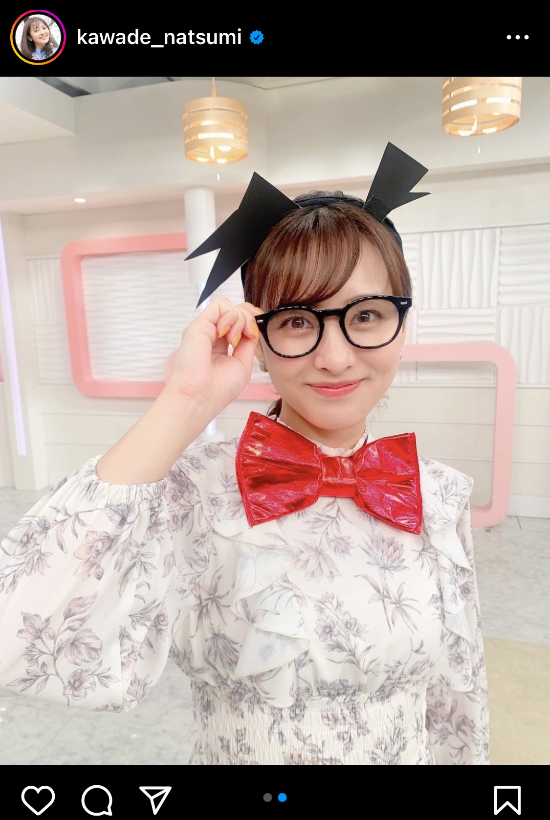 日本テレビ河出奈都美アナのインスタグラムから