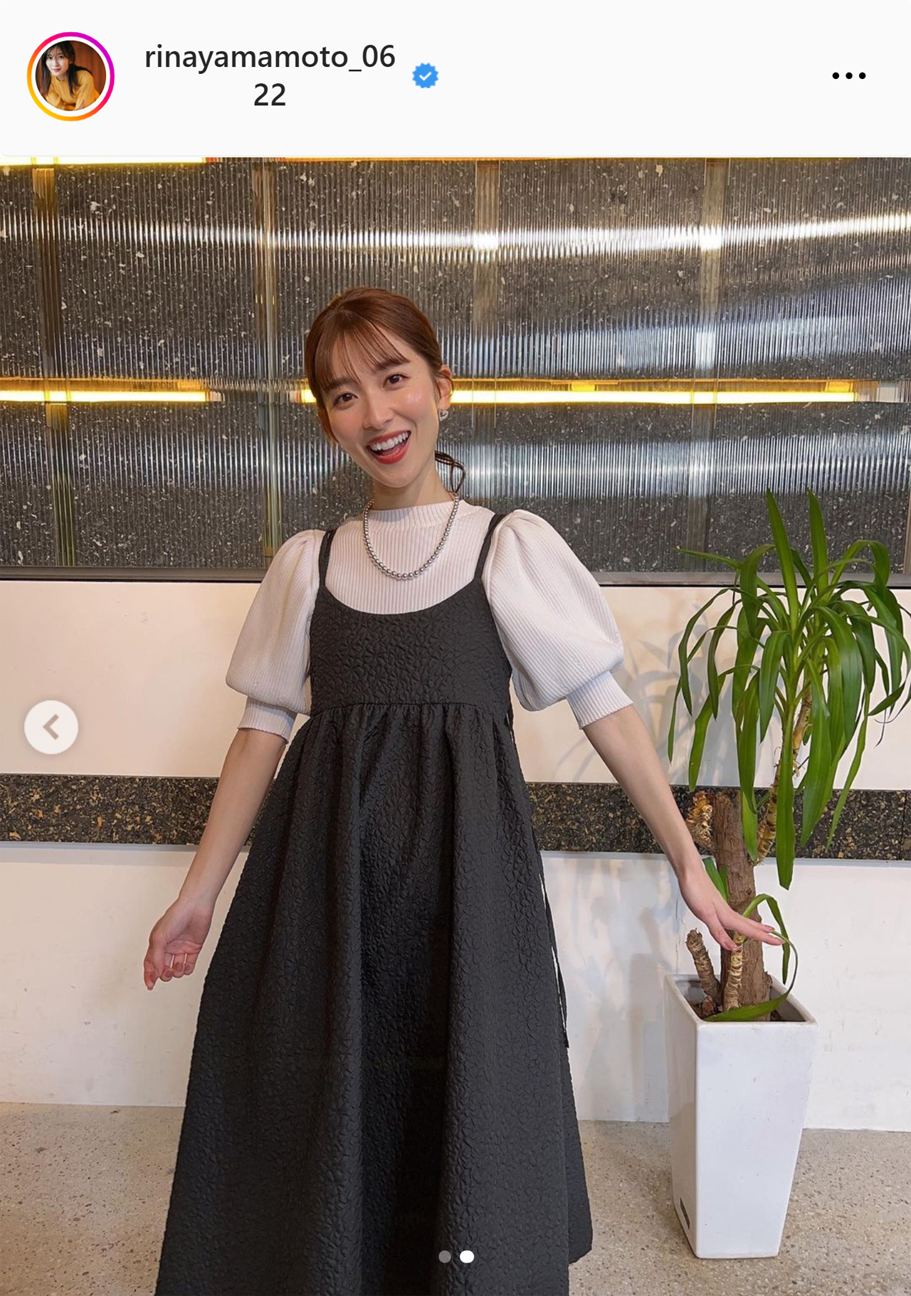 TBS山本里菜アナのインスタグラムから