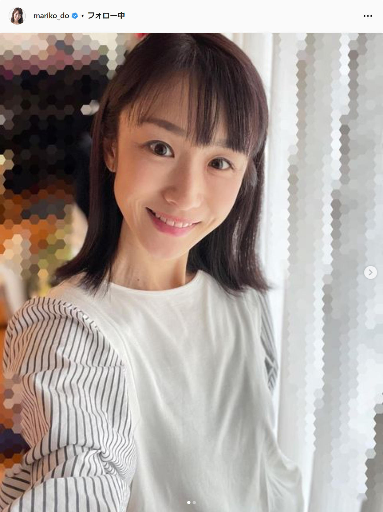 堂真理子アナのインスタグラムから