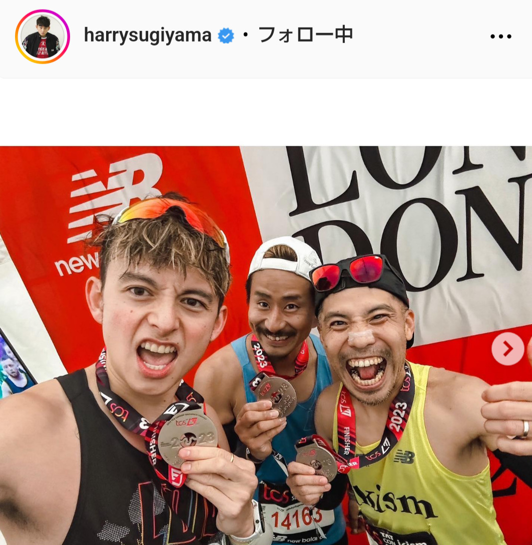 ハリー杉山のインスタグラムから