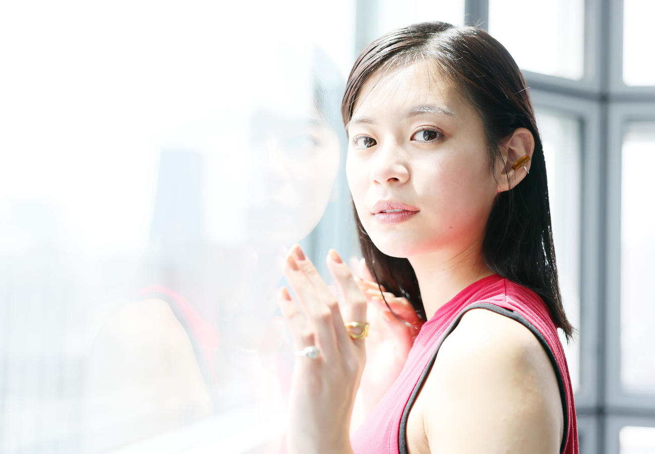 常に前向きに。20歳の春を過ごす永瀬莉子（撮影・足立雅史）