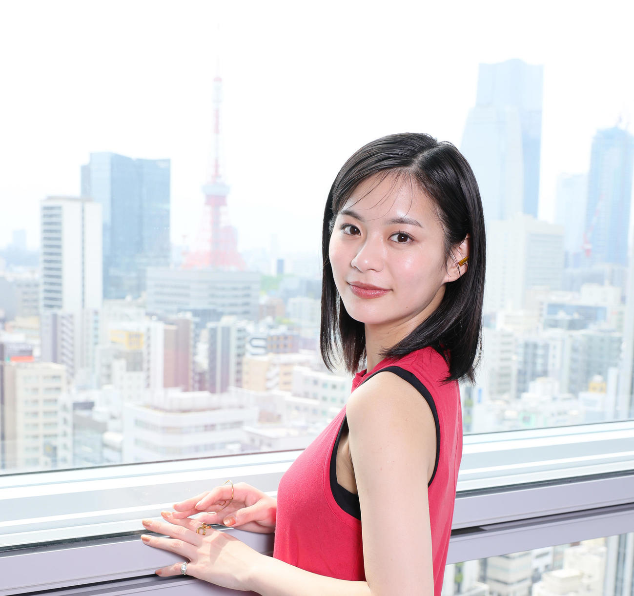 常に前向きに。20歳の春を過ごす永瀬莉子（撮影・足立雅史）
