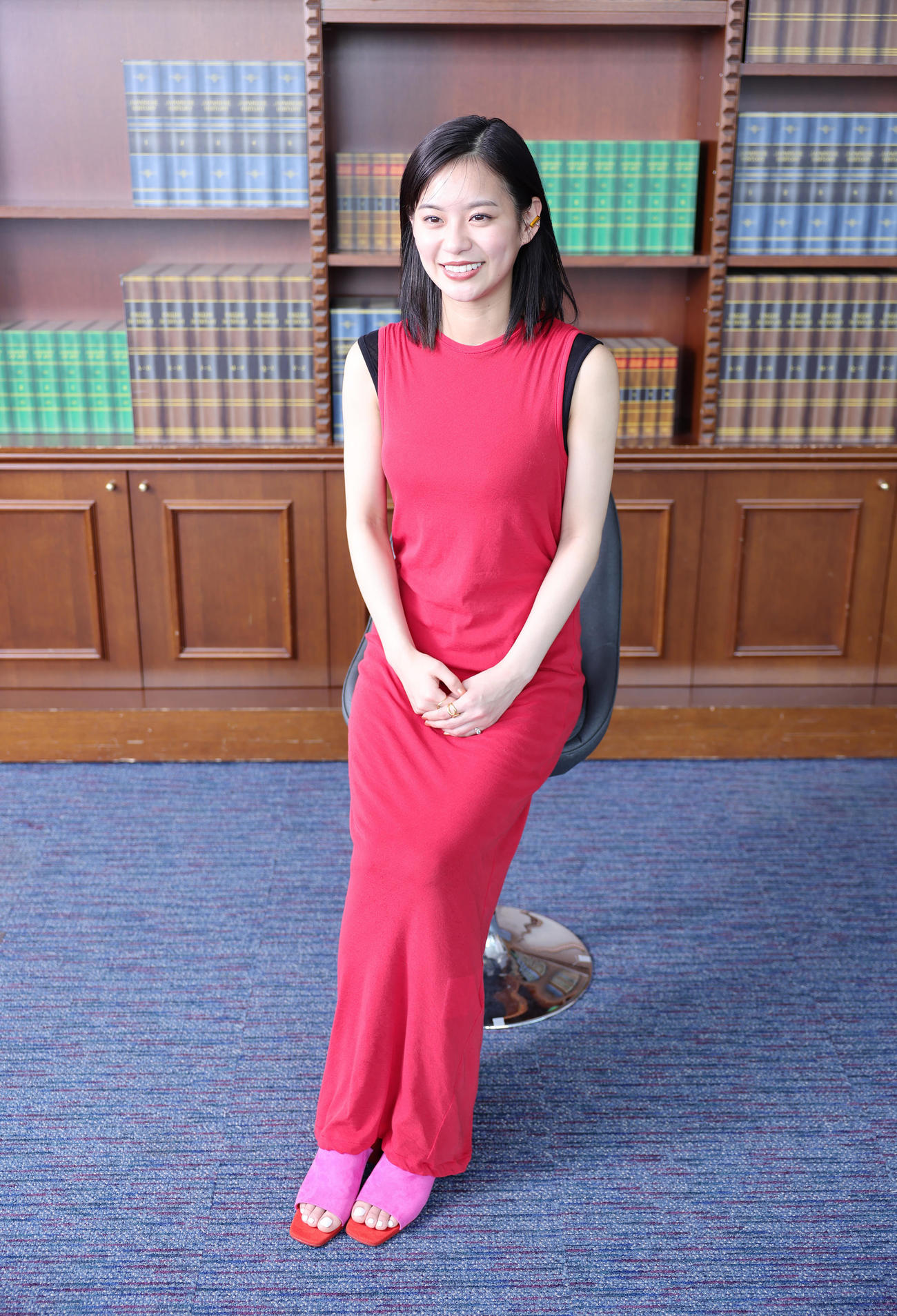 常に前向きに。20歳の春を過ごす永瀬莉子（撮影・足立雅史）