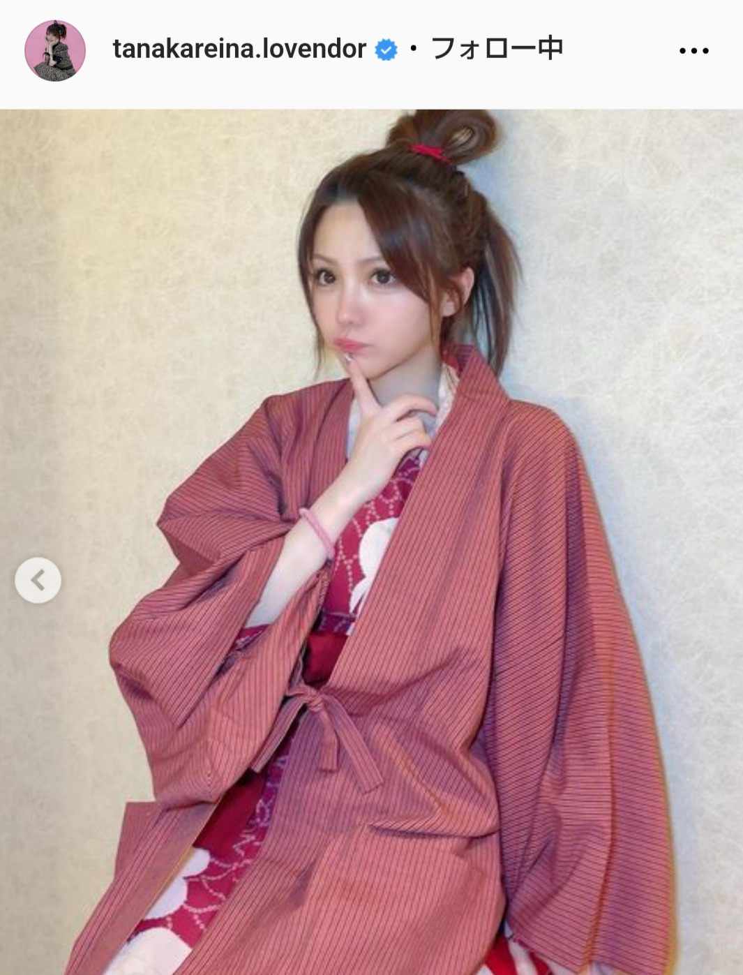 田中れいなのインスタグラムから