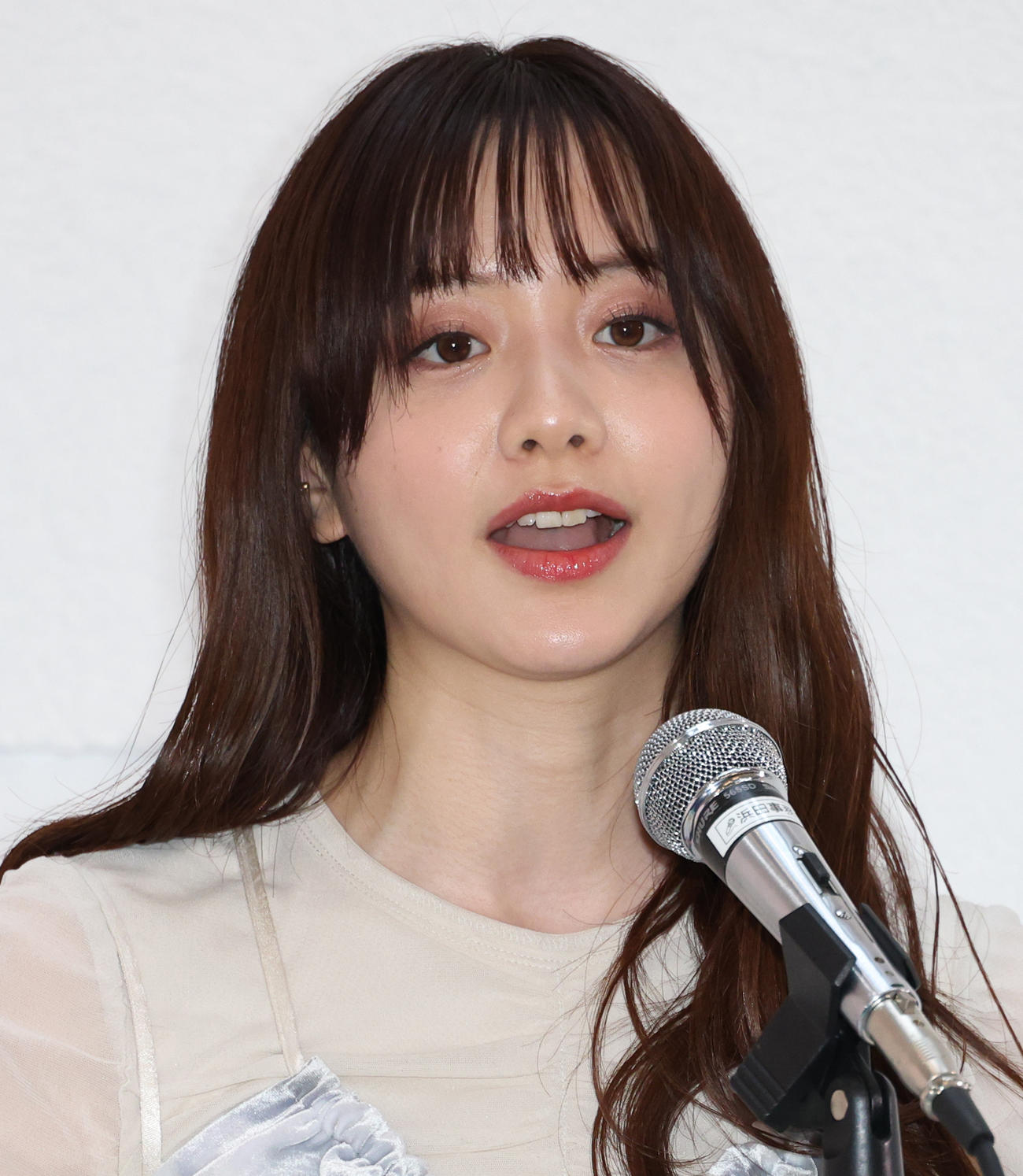 「2024ミス・ティーン・ジャパン」開催発表会見司会の森香澄アナウンサー（撮影・中島郁夫）
