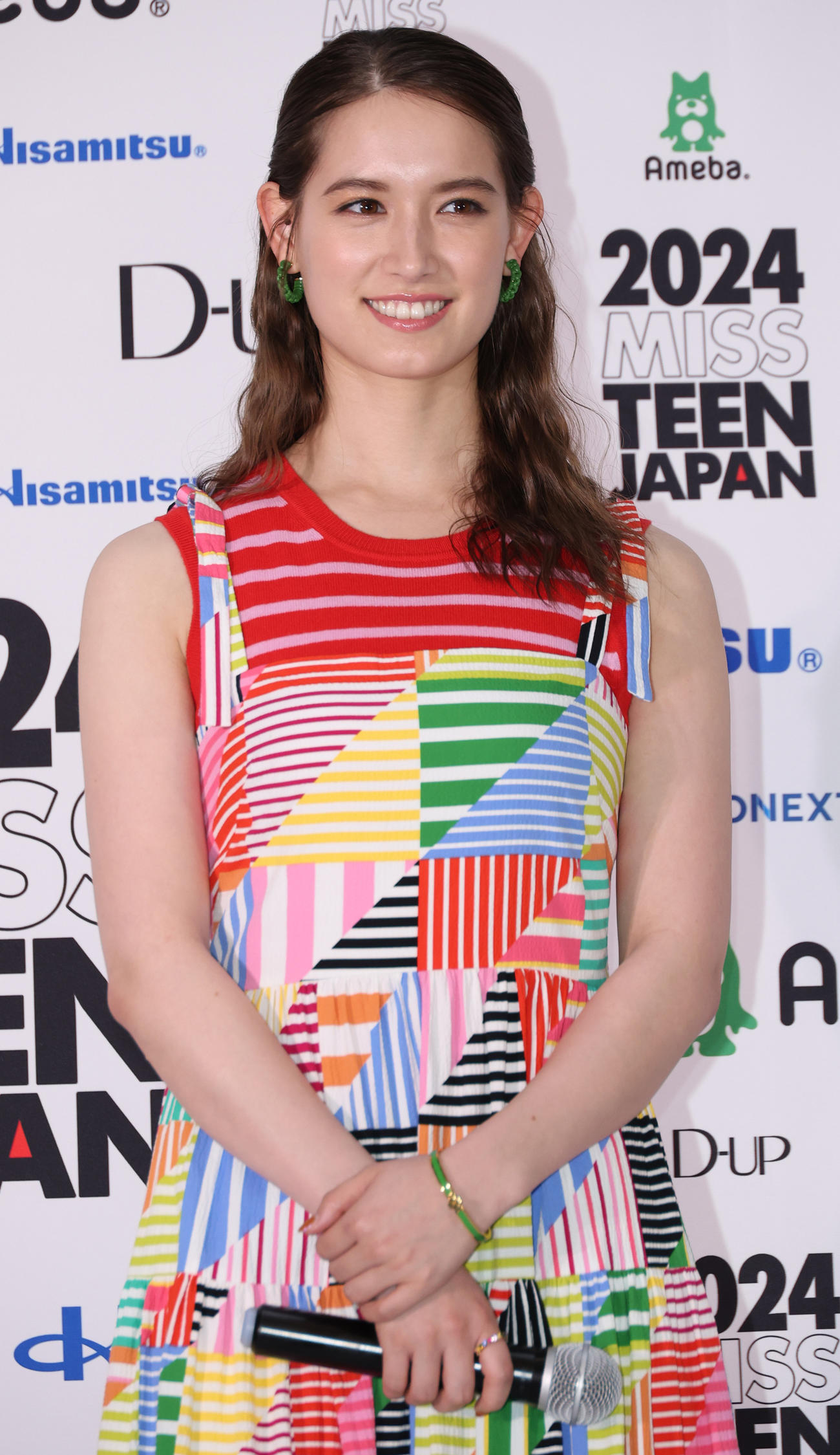「2024ミス・ティーン・ジャパン」開催発表会見を行ったトラウデン直美（撮影・中島郁夫）