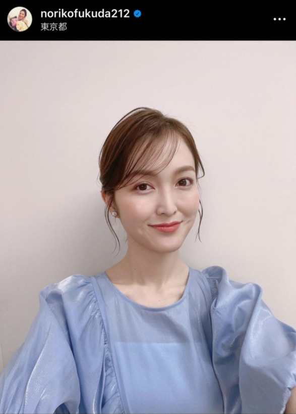 テレビ東京の福田典子アナウンサーのインスタグラムから