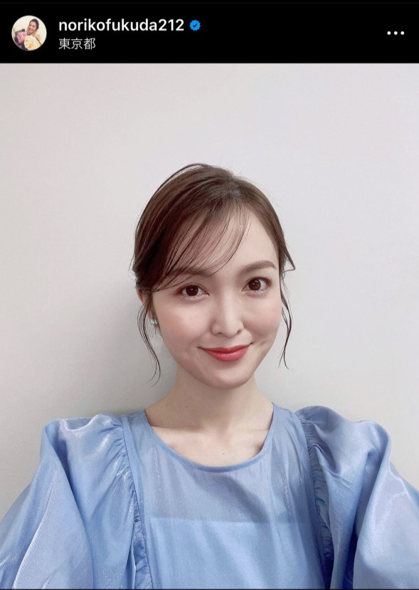 テレビ東京の福田典子アナウンサーのインスタグラムから