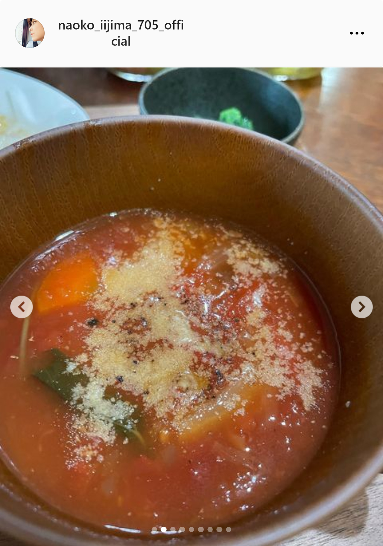 薄汁物(トマト追加)（飯島直子のインスタグラムから）