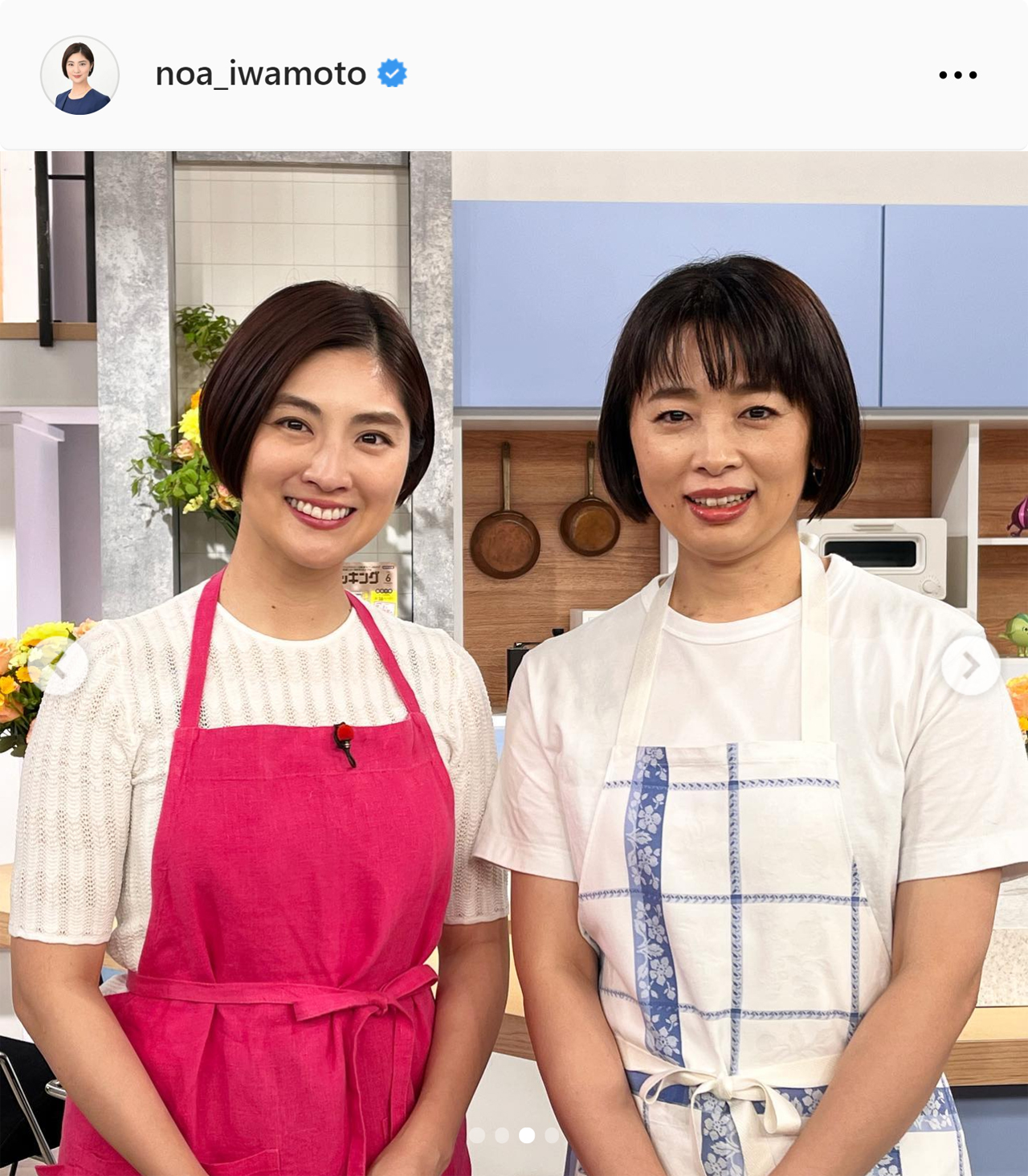 料理研究家の近藤幸子氏（右）と岩本乃蒼アナのツーショット（岩本乃蒼アナのインスタグラムから）