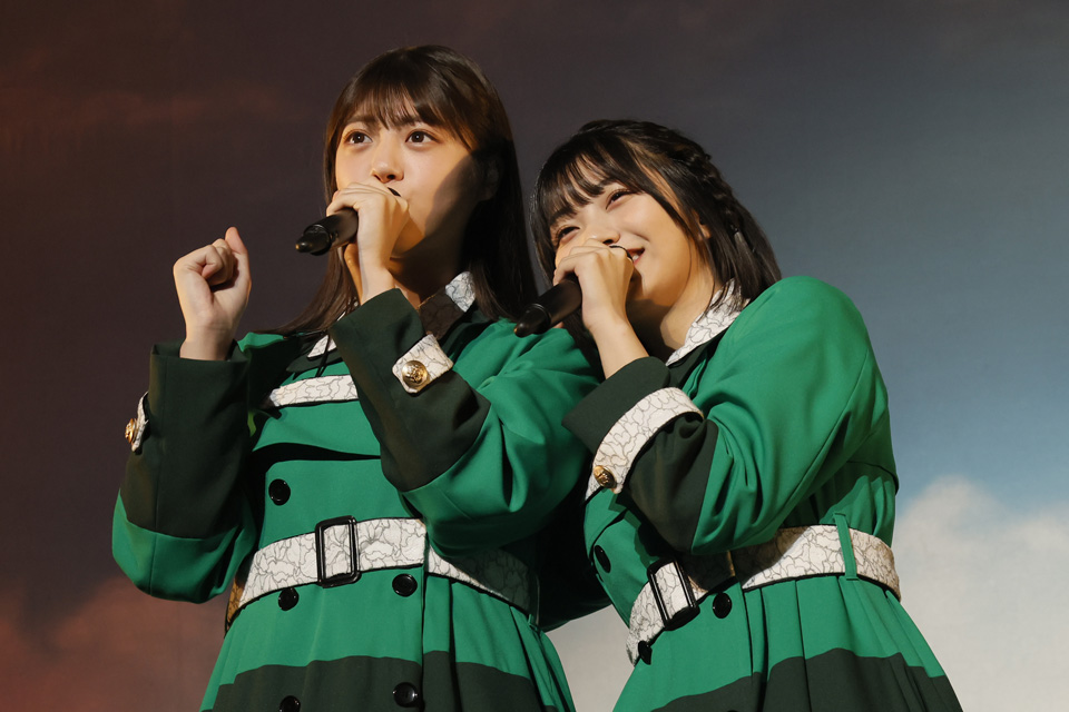 「32ndSGアンダーライブ」を開催した乃木坂46。冨里奈央（左）と中西アルノ