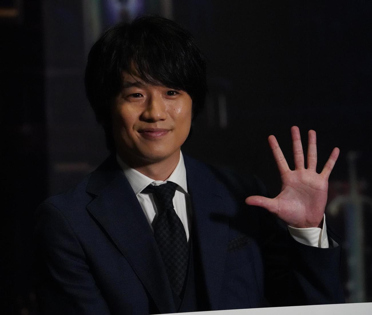 「ディズニー・アニメーション・イマーシブ・エクスペリエンス」の内覧会に出席した風間俊介（撮影・佐藤勝亮）
